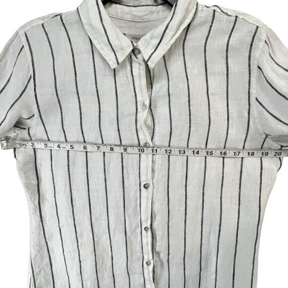 Joie White and Black Striped Blouse - Picture 5 of 14